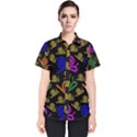 Pattern Repetition Snail Blue Women s Short Sleeve Shirt View1