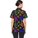 Pattern Repetition Snail Blue Women s Short Sleeve Shirt View2