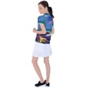 Artwork Outdoors Night Trees Setting Scene Forest Woods Light Moonlight Nature Women s Polo T-Shirt View2