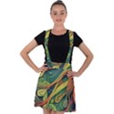 Outdoors Night Setting Scene Forest Woods Light Moonlight Nature Wilderness Leaves Branches Abstract Velvet Suspender Skater Skirt View1
