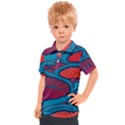 Vintage Ornate Mushroom Leafage Wallpaper Kids  Polo T-Shirt View1