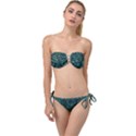 Squares cubism geometric background Twist Bandeau Bikini Set View1