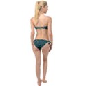 Squares cubism geometric background Twist Bandeau Bikini Set View2