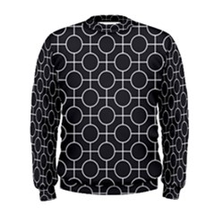 Geometric Pattern Design White Men s Sweatshirt by Maspions
