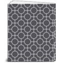 Geometric Pattern Design White 8  x 10  Hardcover Notebook View2