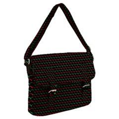 Geometric Pattern Design Line Buckle Messenger Bag by Maspions