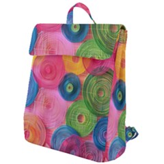 Colorful Abstract Patterns Flap Top Backpack