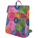 Colorful Abstract Patterns Flap Top Backpack View1