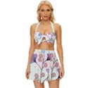 Flower Paint Flora Nature Plant Vintage Style Bikini Top and Skirt Set  View1