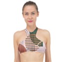 Line Forms Art Drawing Background High Neck Bikini Top View1