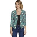 Illustration Pattern Seamless Women s Casual 3/4 Sleeve Spring Jacket View1