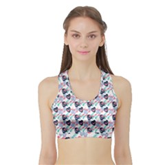 Beautiful Pattern Sports Bra With Border