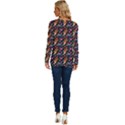 Beautiful Pattern Long Sleeve Crew Neck Pullover Top View4