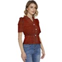 Grid Background Pattern Wallpaper Puffed Short Sleeve Button Up Jacket View3