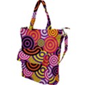 Abstract Circles Background Retro Shoulder Tote Bag View1