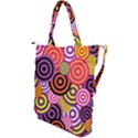 Abstract Circles Background Retro Shoulder Tote Bag View2