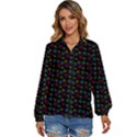 Background Ornamental Pattern Women s Long Sleeve Button Up Shirt View1