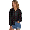 Background Ornamental Pattern Women s Long Sleeve Button Up Shirt View2