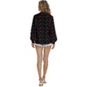 Background Ornamental Pattern Women s Long Sleeve Button Up Shirt View4