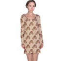 Coffee Beans Pattern Texture Long Sleeve Nightdress View1