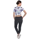 Seamless Pattern Geometric Texture Short Sleeve Cropped Jacket View2