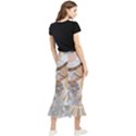 Boho Background Leaves Botanical Maxi Fishtail Chiffon Skirt View2