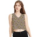 Art Illustrations Background Pattern Mandala Seamless V-Neck Cropped Tank Top View1