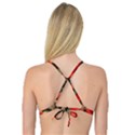 Tropical Flower Bloom Reversible Tri Bikini Top View2