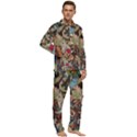 Background Embroidery Pattern Stitches Abstract Men s Long Sleeve Velvet Pocket Pajamas Set View2