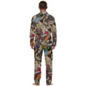 Background Embroidery Pattern Stitches Abstract Men s Long Sleeve Velvet Pocket Pajamas Set View4