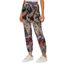 Background Embroidery Pattern Stitches Abstract Women s Cropped Drawstring Pants View2