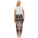 Background Embroidery Pattern Stitches Abstract Women s Cropped Drawstring Pants View4