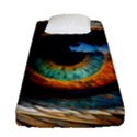 Eye Bird Feathers Vibrant Fitted Sheet (Single Size) View1
