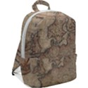 Old Vintage Classic Map Of Europe Zip Up Backpack View2