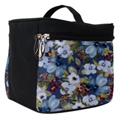 Blue Flowers Blue Flowers 2 Make Up Travel Bag (small) by DinkovaArt