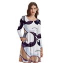 bluey rainbow Long Sleeve Knee Length Skater Dress With Pockets View2