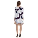 bluey rainbow Long Sleeve Knee Length Skater Dress With Pockets View4