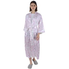 Soft Pink Koru Nightwear Robe by Bhartitaylordesigns