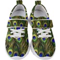 Peacock Pattern Kids  Velcro Strap Shoes View1