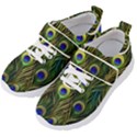 Peacock Pattern Kids  Velcro Strap Shoes View2