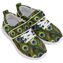 Peacock Pattern Kids  Velcro Strap Shoes View3