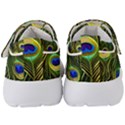 Peacock Pattern Kids  Velcro Strap Shoes View4