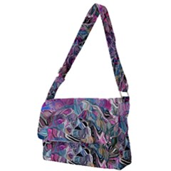Pink Swirls Flow Full Print Messenger Bag (s)