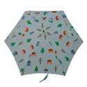 House Trees Pattern Background Mini Folding Umbrellas View1
