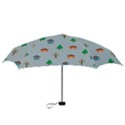 House Trees Pattern Background Mini Folding Umbrellas View3
