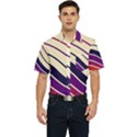 Angles Design Pattern Retro Men s Short Sleeve Pocket Shirt  View1