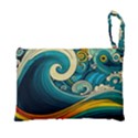 Waves Ocean Sea Abstract Whimsical Art Foldable Grocery Recycle Bag View3