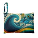 Waves Ocean Sea Abstract Whimsical Art Foldable Grocery Recycle Bag View4
