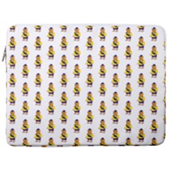 Teddy Pattern 17  Vertical Laptop Sleeve Case With Pocket