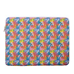 Abstract Pattern 15  Vertical Laptop Sleeve Case With Pocket